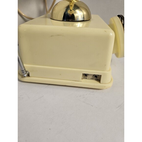 Vintage Rotary Style Telephone AM/FM Radio Combo Gold Retro Novelty Phone Japan - Picture 6 of 9